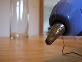 Baby Shower Prayer Wreath glue gun